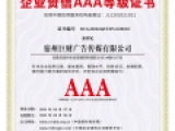 企業(yè)資信AAA等級證書(shū)